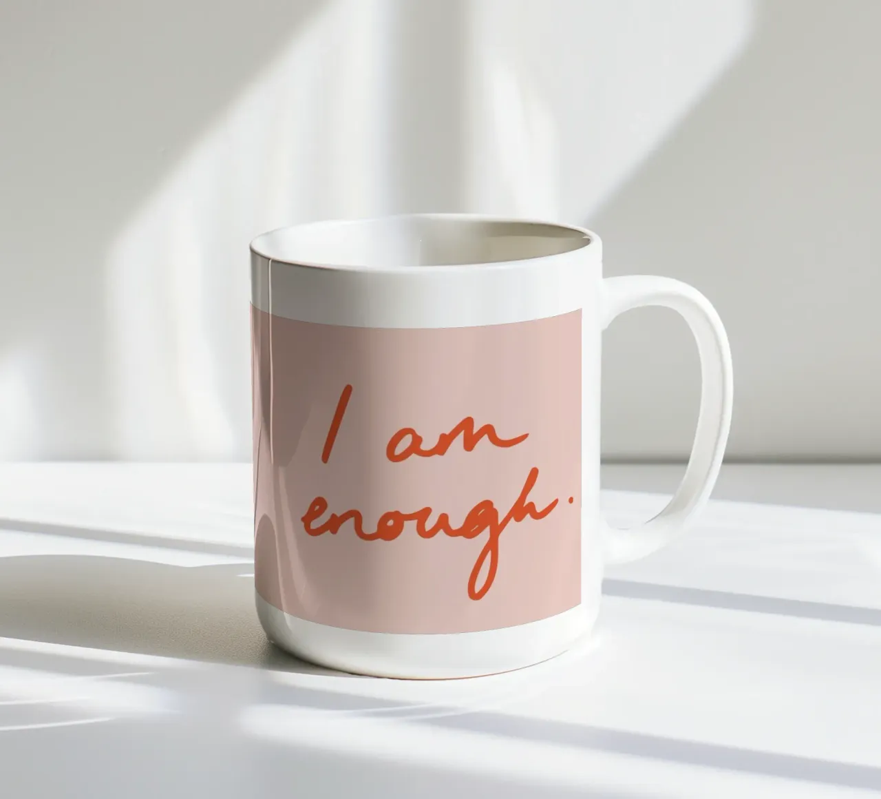 I am enough 2 ceramic mug by Studio Memb