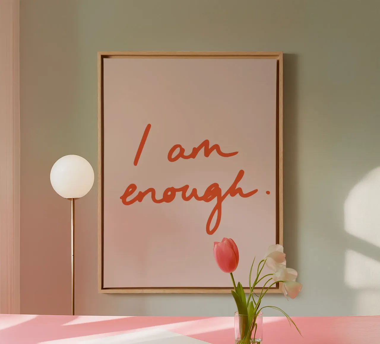 I am enough 2 tela con Cornice a cassetta da Studio Memb