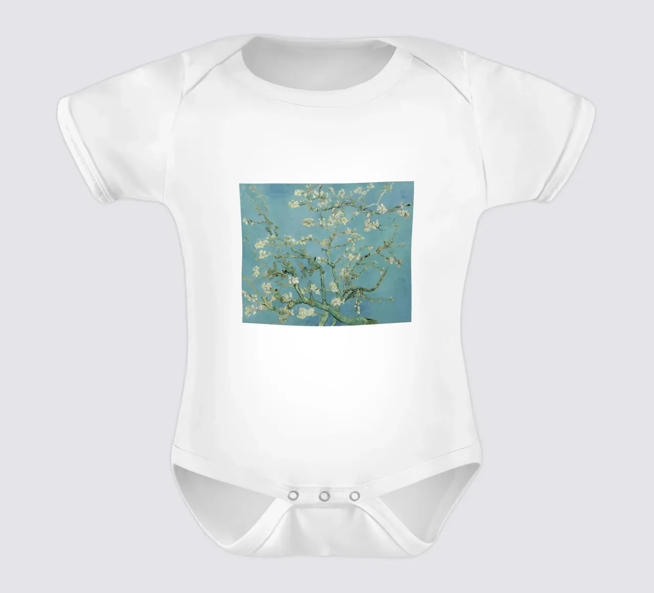 Vincent van Gogh - Rami con mandorlo in fiore body neonato maniche corte da William Store