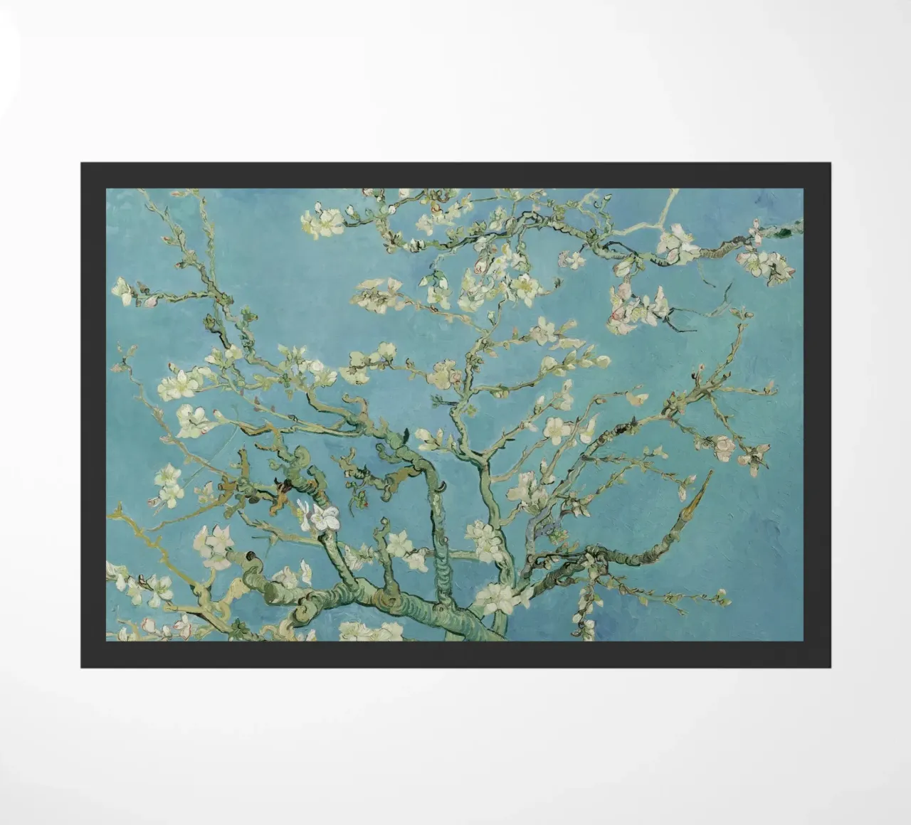 Vincent van Gogh - Zweige mit Mandelblüte Fußmatte von William Store