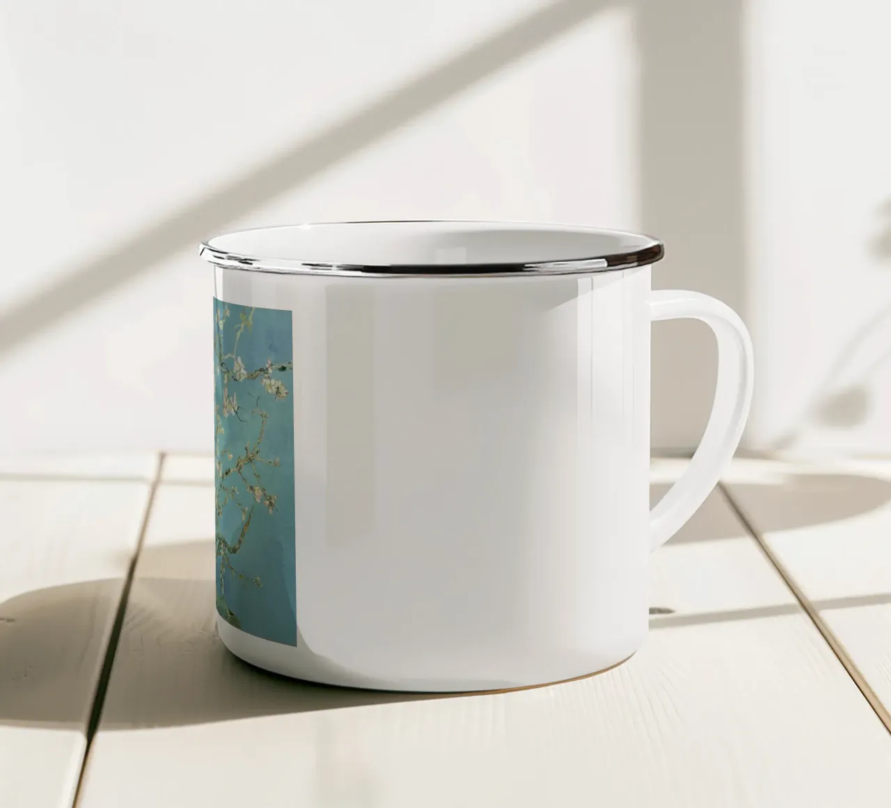 Vincent van Gogh - Rami con mandorlo in fiore tazza in smalto da William Store