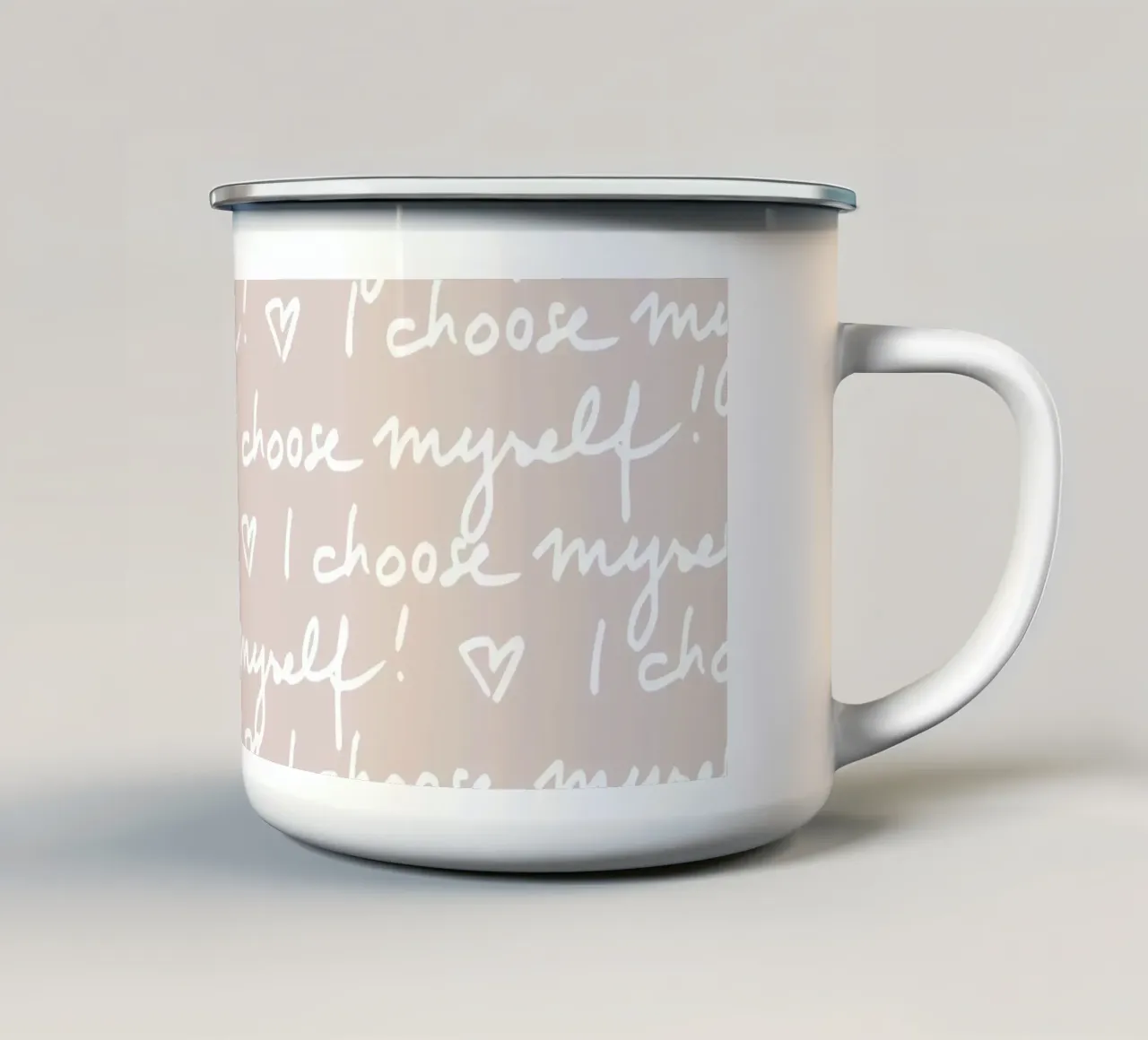 I choose myself 1 tazza in smalto da Studio Memb