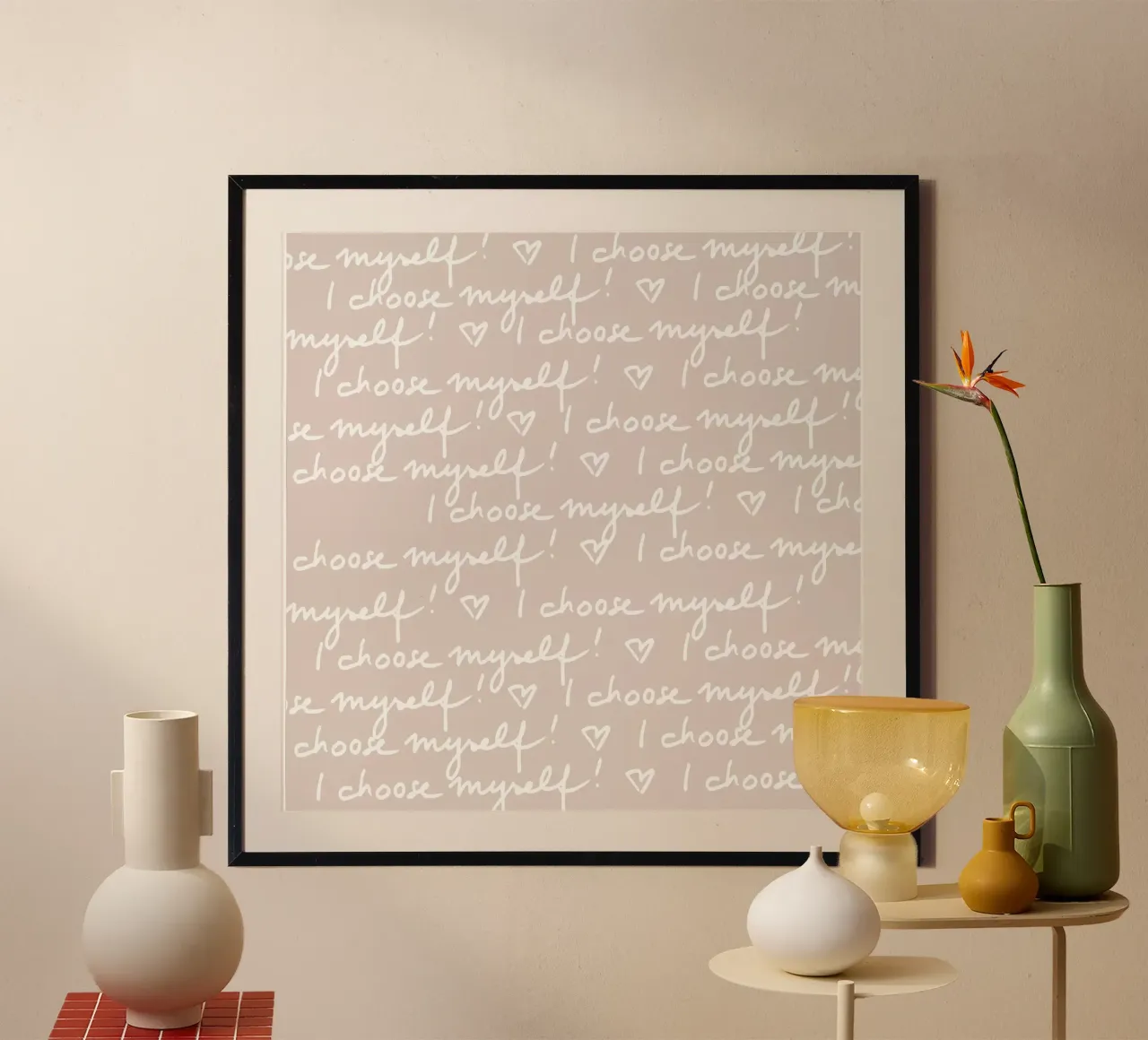 I choose myself 1 poster con marco de madera de Studio Memb