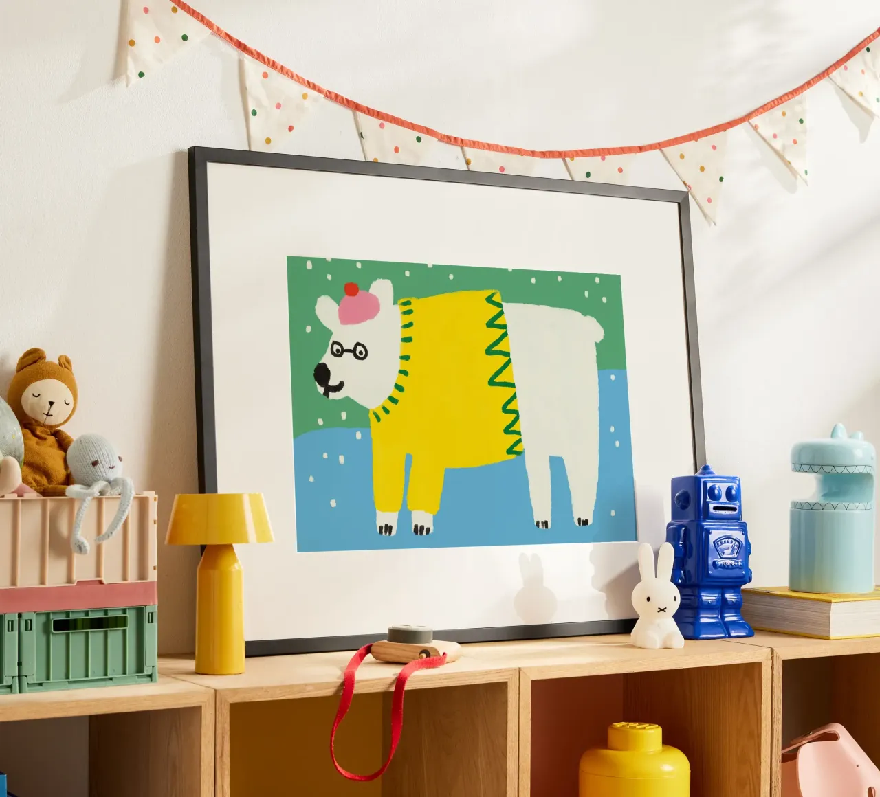 Eisbär poster con telaio in legno da bueronoull