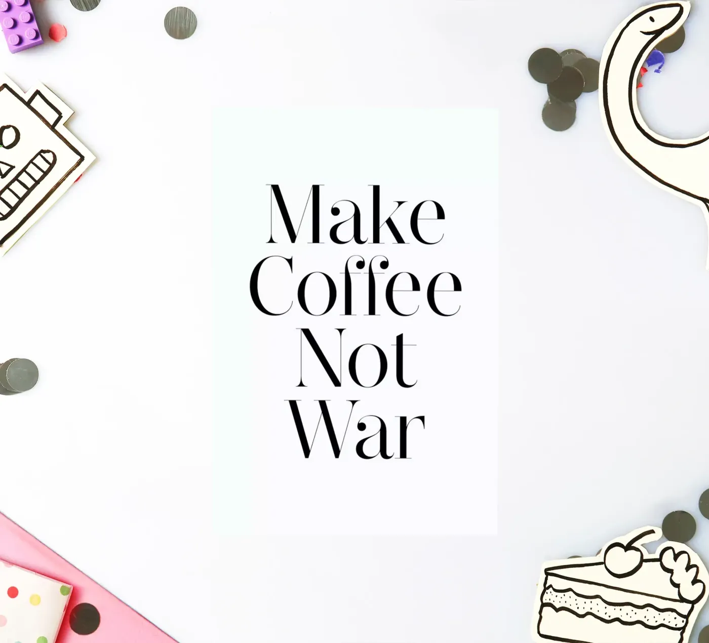 coffee sticker van Mottos by Sinan Saydik