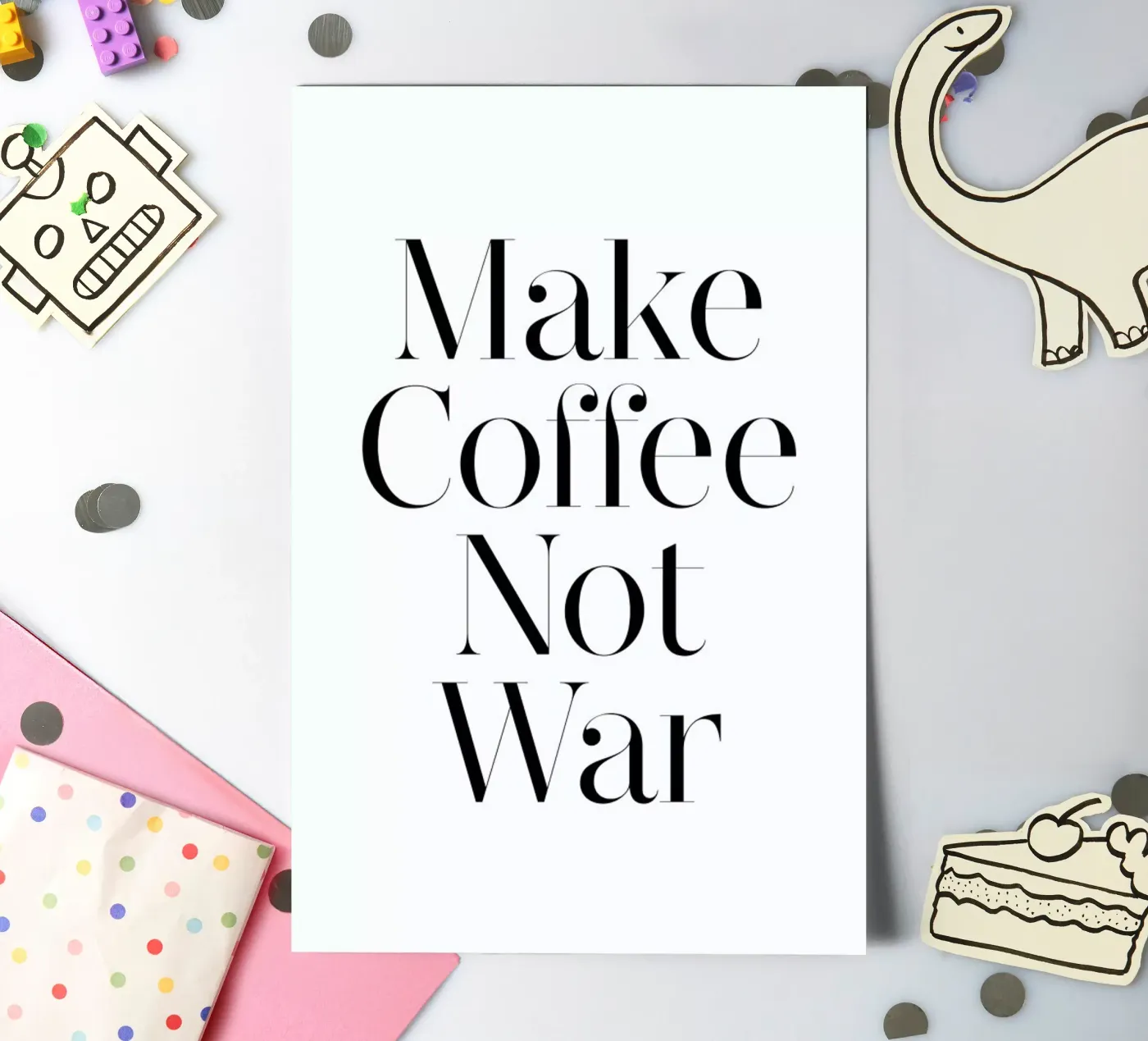 coffee stickervel van Mottos by Sinan Saydik