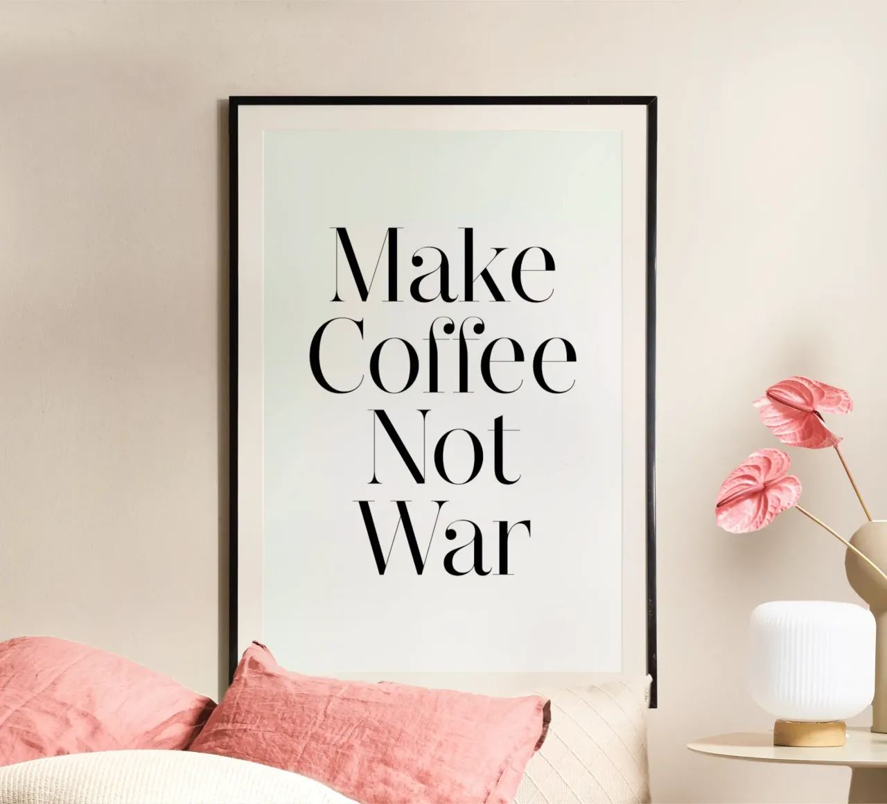 coffee poster con telaio in legno da Mottos by Sinan Saydik