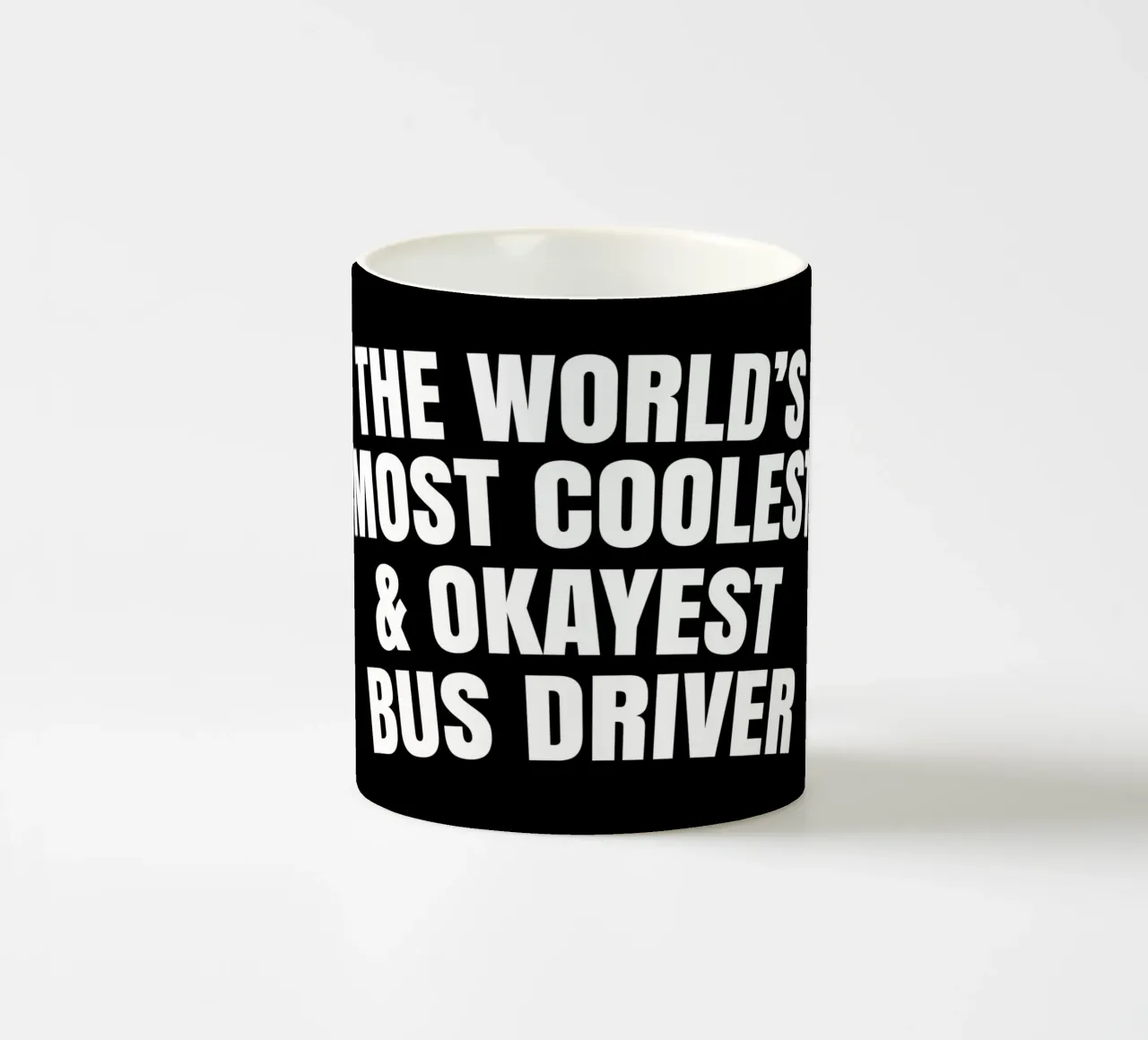 World's most coolest and okayest bus driver ceramic mug by happieeagle
