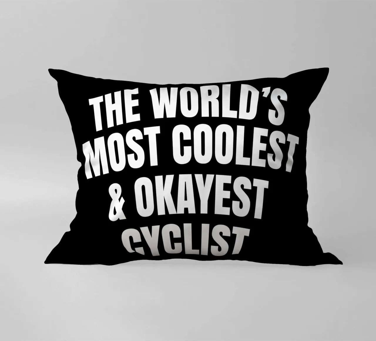 The world's most coolest and okayest cyclist decorative cushion by happieeagle