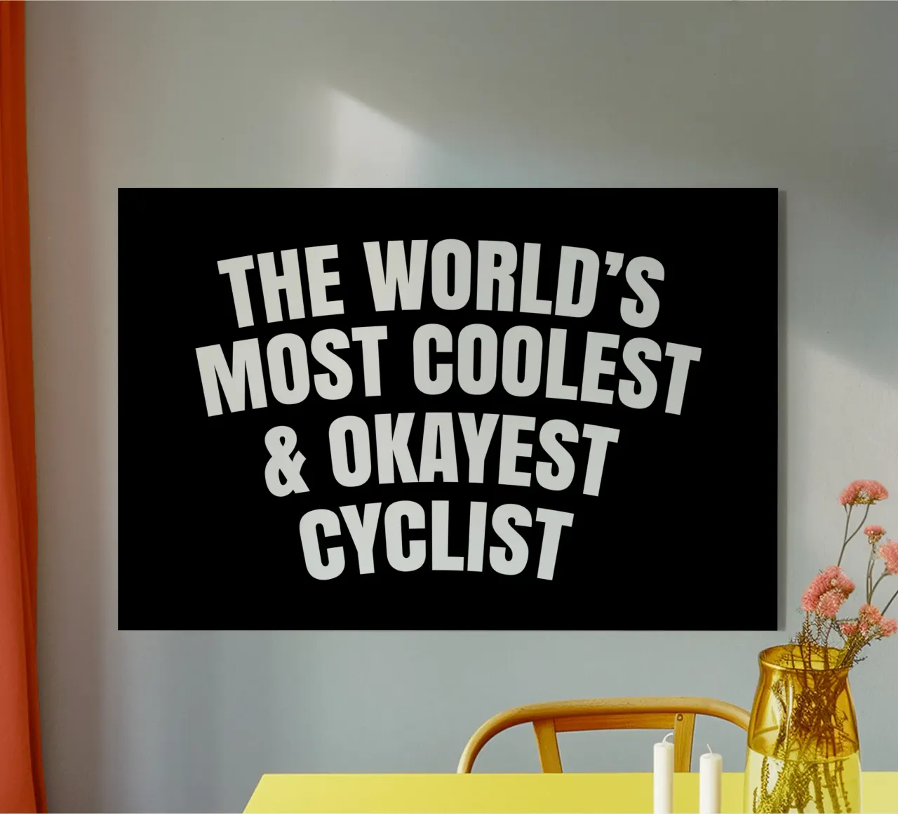 The world's most coolest and okayest cyclist acrylic glass by happieeagle
