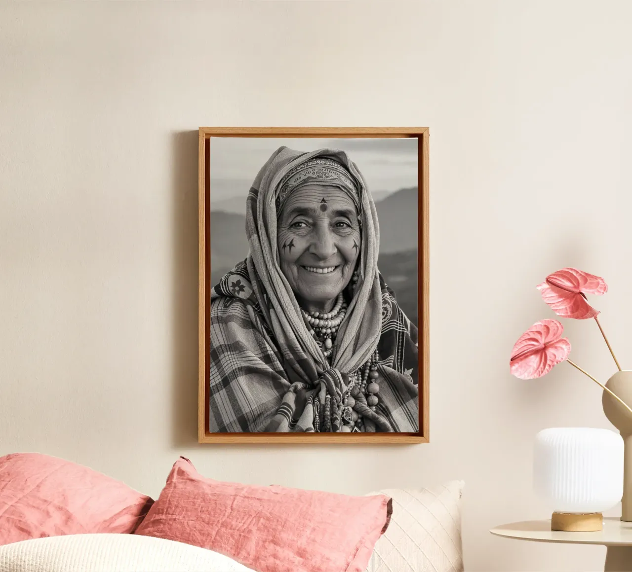 Juba - Ritratto di una donna amazigh tela con Cornice a cassetta da Amazigh