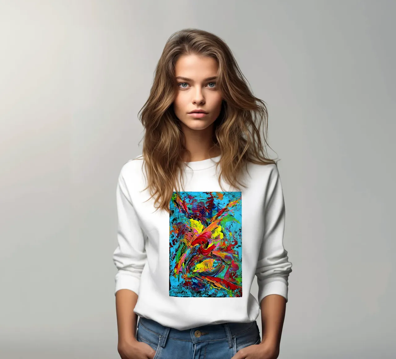 IDEAL GIFT 80 felpa da Thierry Vobmann Abstract painting