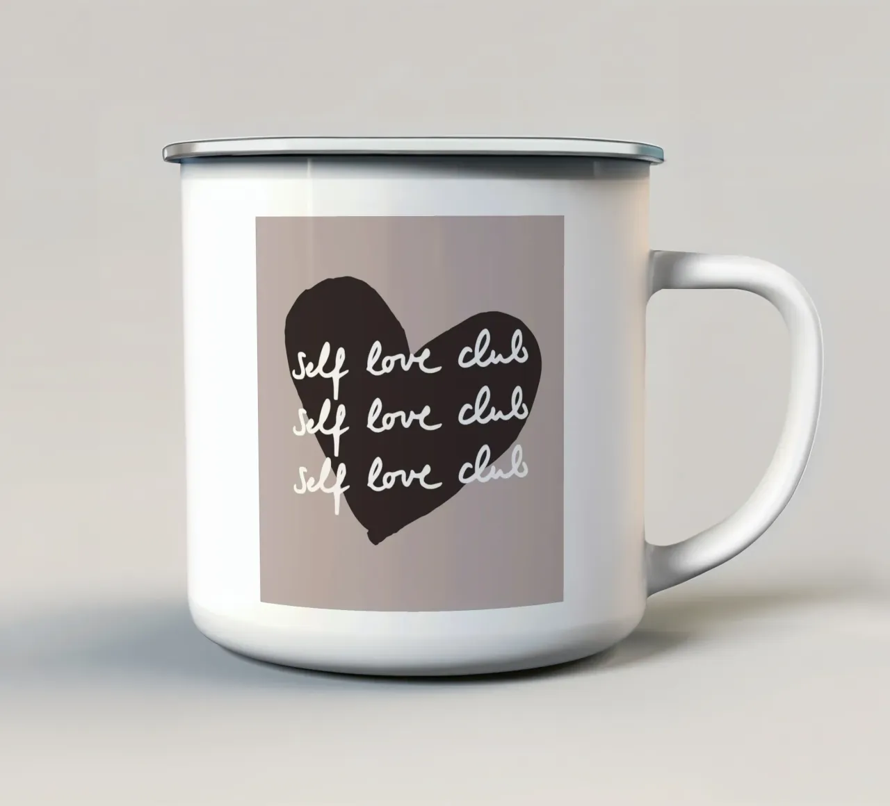 Self Love Club 2 tazza in smalto da Studio Memb