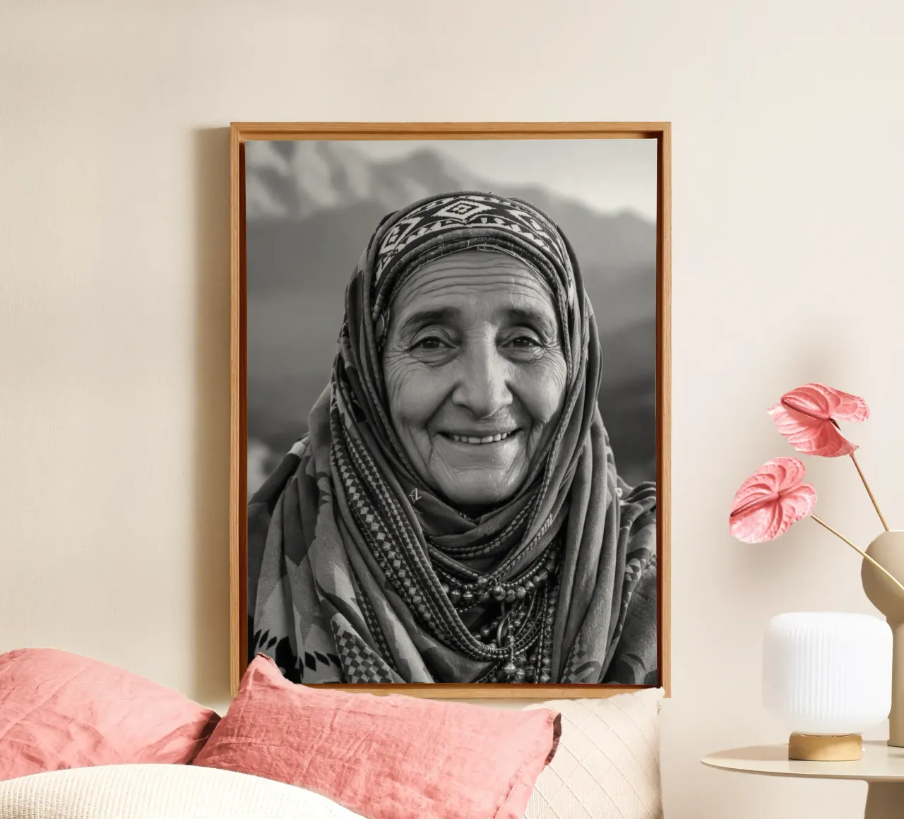Mazigh - Ritratto di una donna amazigh tela con Cornice a cassetta da Amazigh