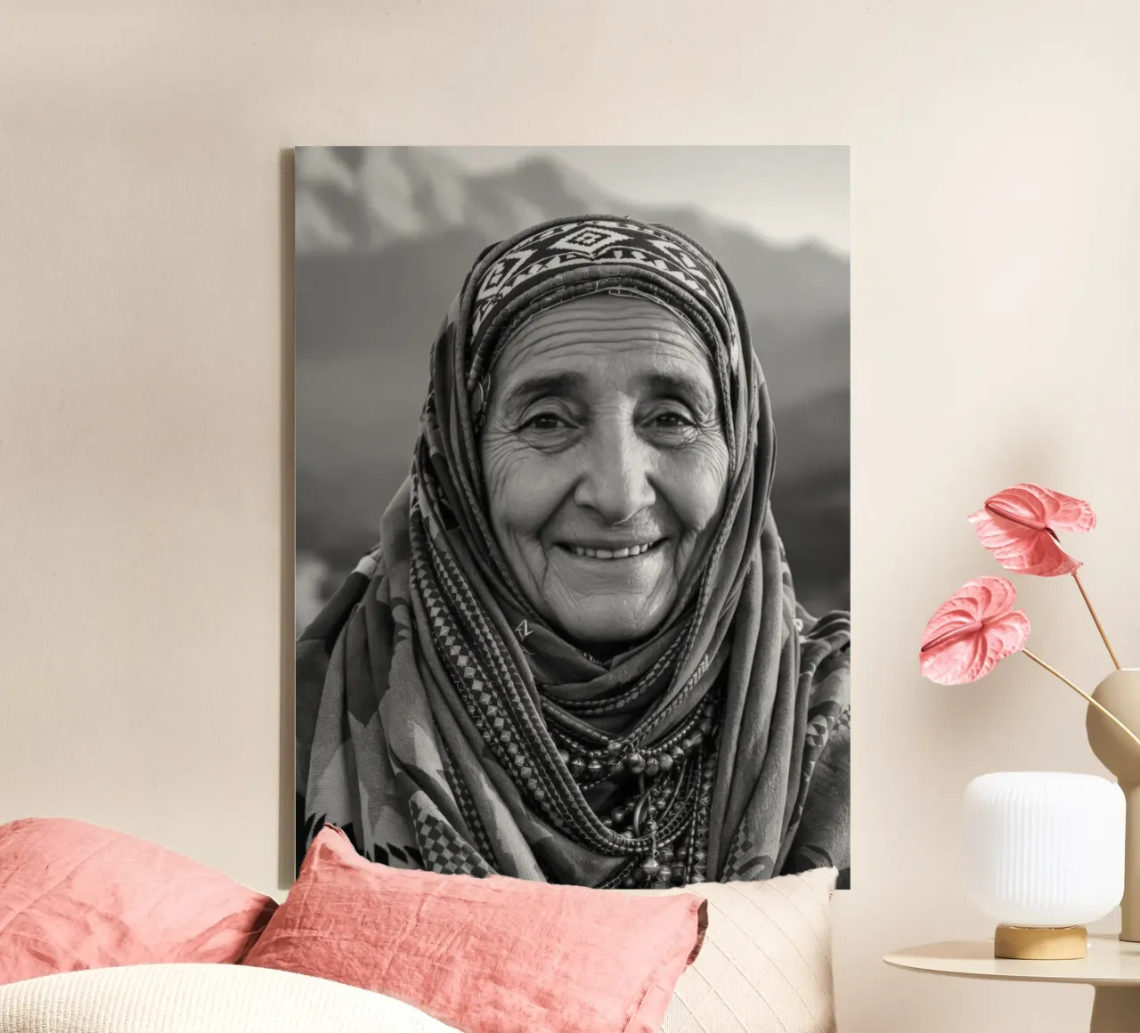Mazigh - Ritratto di una donna amazigh tela con Cornice a cassetta da Amazigh