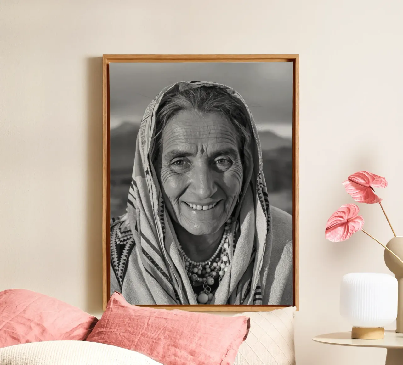 Sayane - Ritratto di una donna amazigh tela con Cornice a cassetta da Amazigh