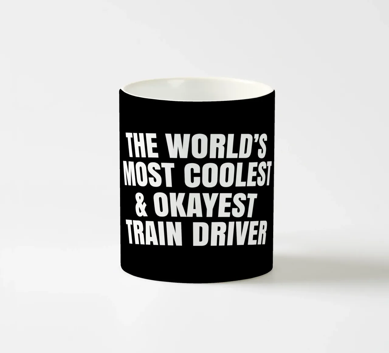 World's most coolest and okayest train driver Keramik Tasse von happieeagle