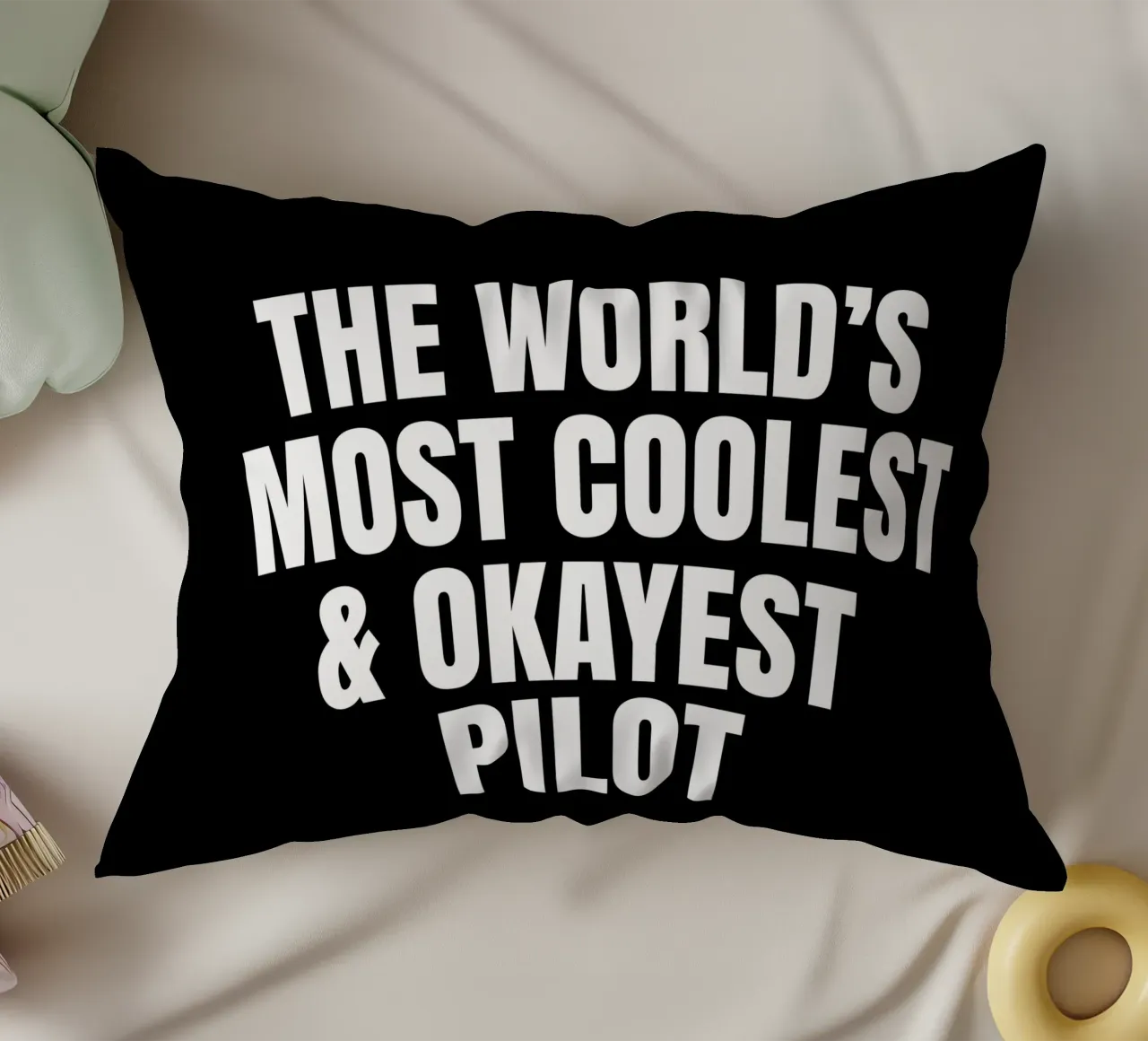 World's most coolest and okayest pilot decorative cushion by happieeagle