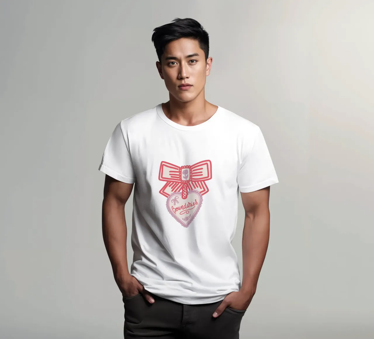 Boundaries Valentines Heart t-shirt da Magnific