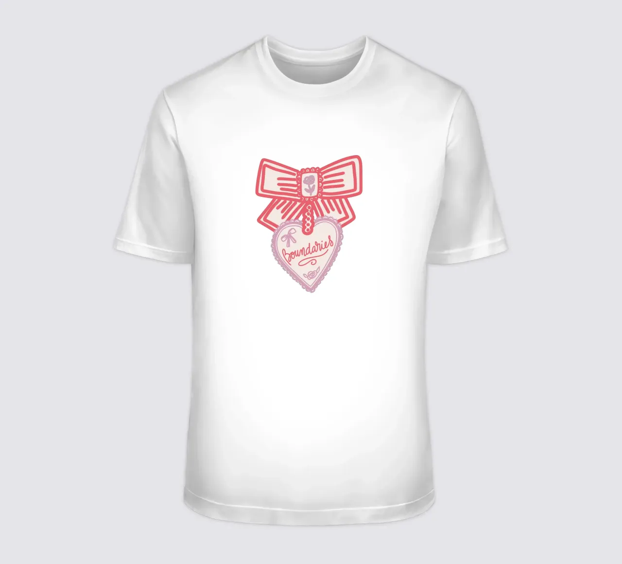 Boundaries Valentines Heart t-shirt da Magnific