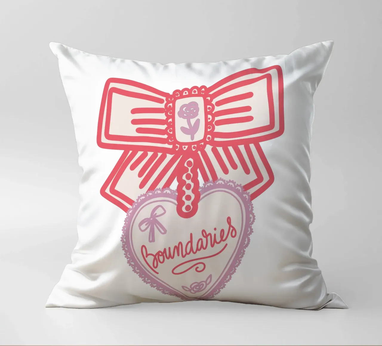 Boundaries Valentines Heart cuscino da Magnific