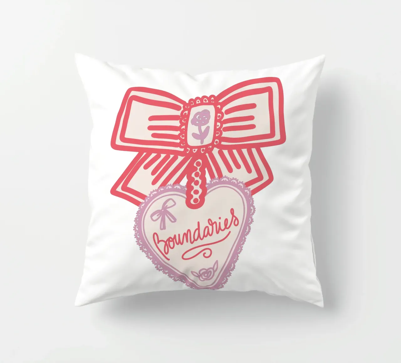 Boundaries Valentines Heart cuscino da Magnific