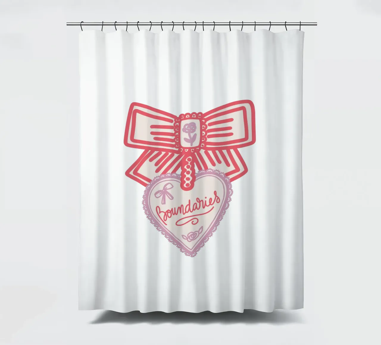 Boundaries Valentines Heart tenda da doccia da Magnific
