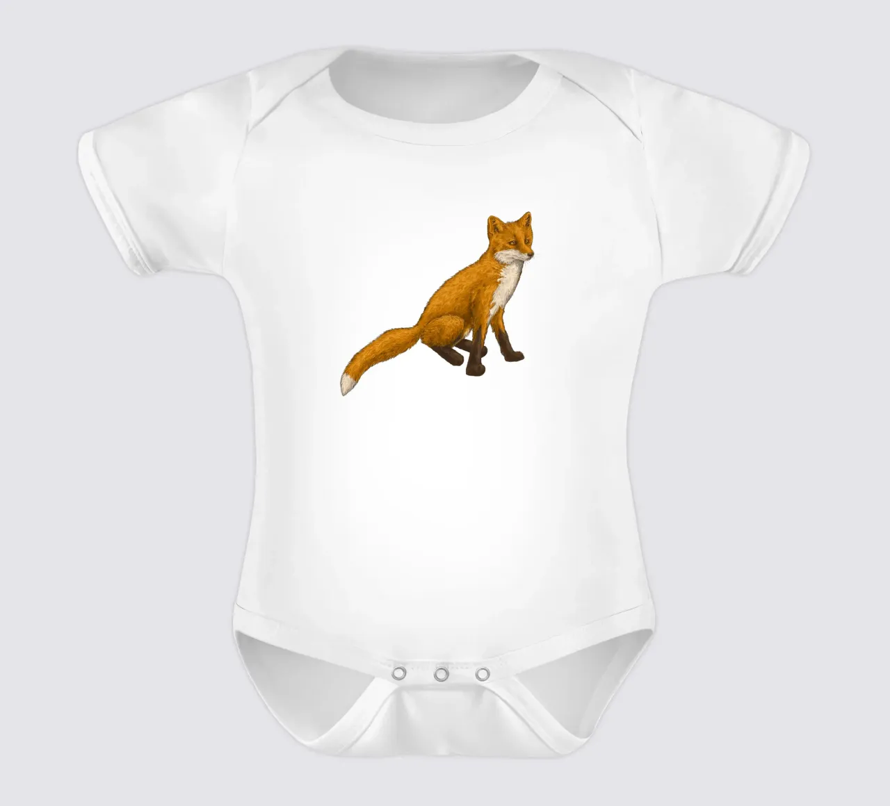 Der Fuchs Kurzarm Babybody von Painted Nature