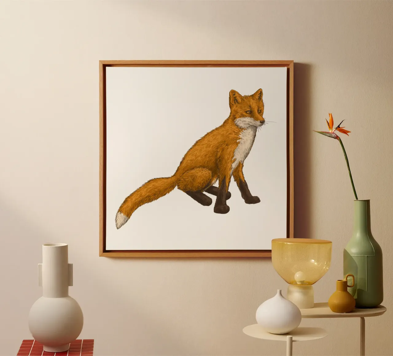 Der Fuchs Leinwand von Painted Nature