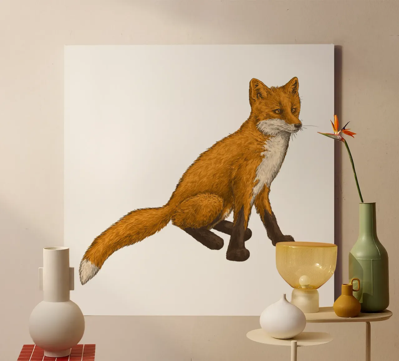 Der Fuchs Leinwand von Painted Nature