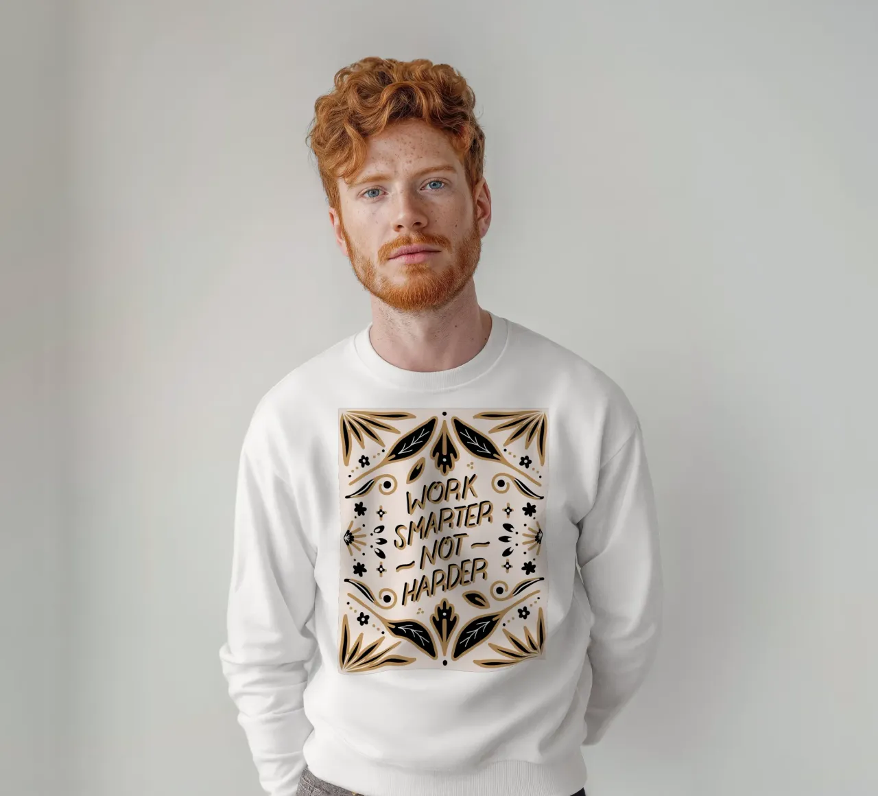 Work Smarter Not Harder Sweatshirt von anisillustration