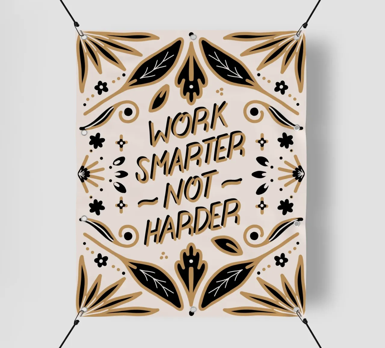 Work Smarter Not Harder telo in pvc da anisillustration