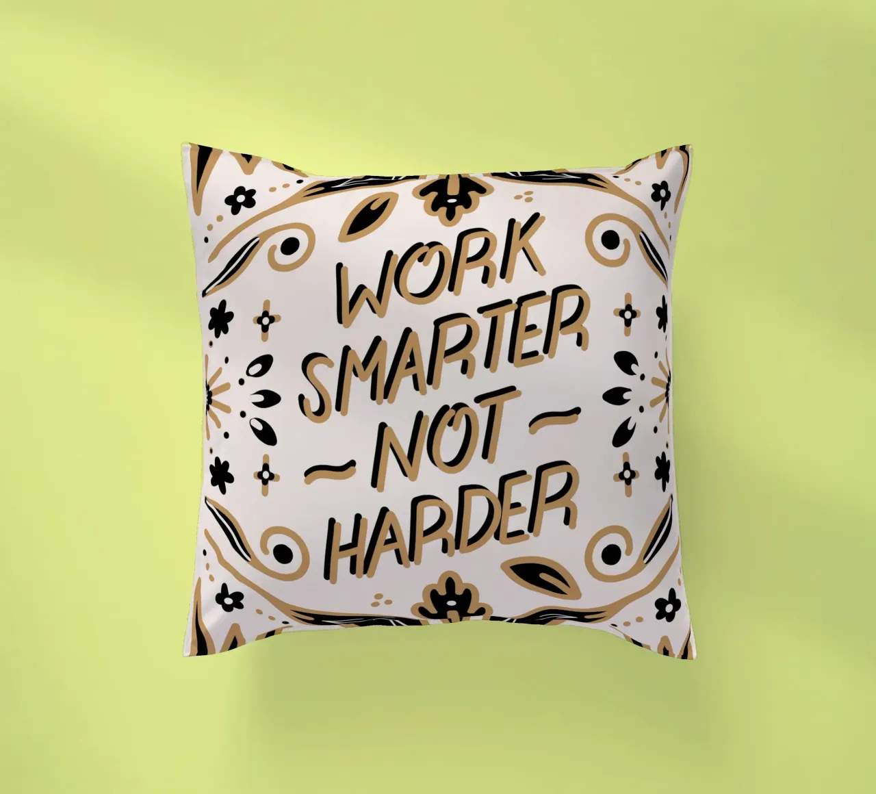 Work Smarter Not Harder cuscino da anisillustration