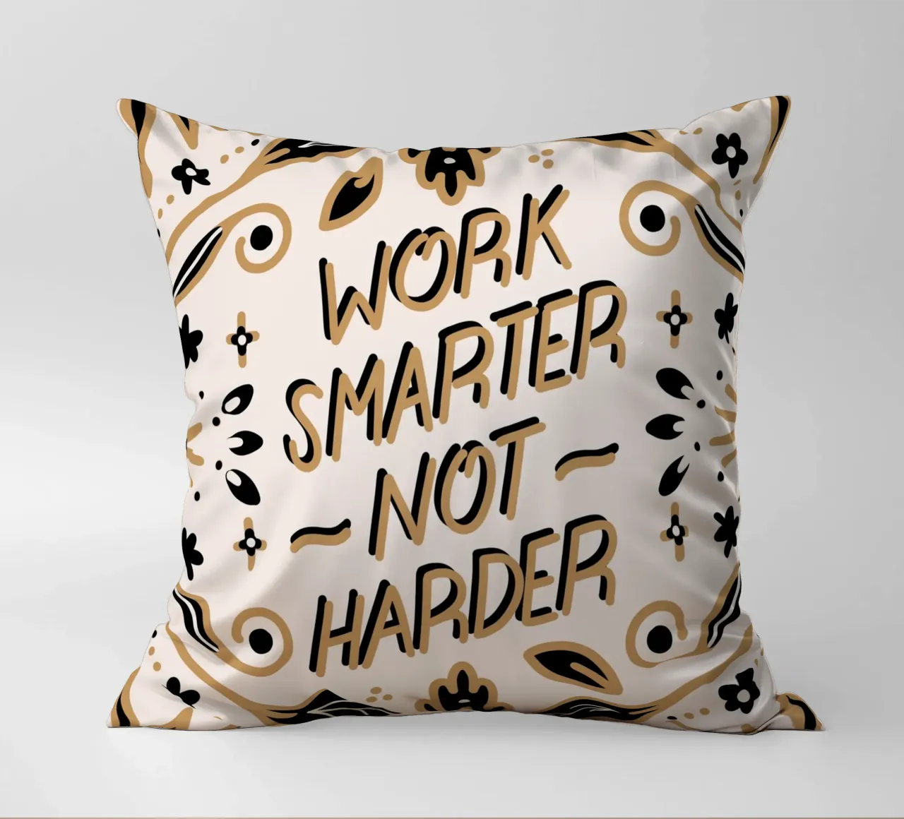 Work Smarter Not Harder cuscino da anisillustration