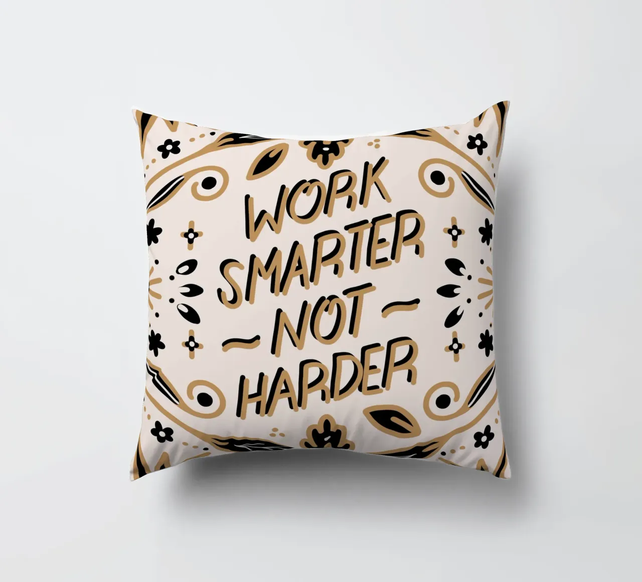 Work Smarter Not Harder cuscino da anisillustration