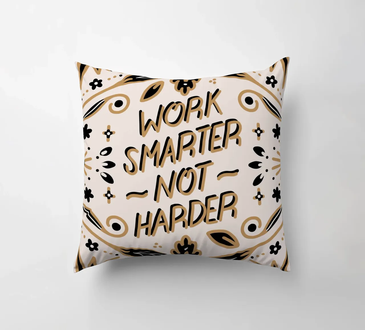 Work Smarter Not Harder cuscino da anisillustration