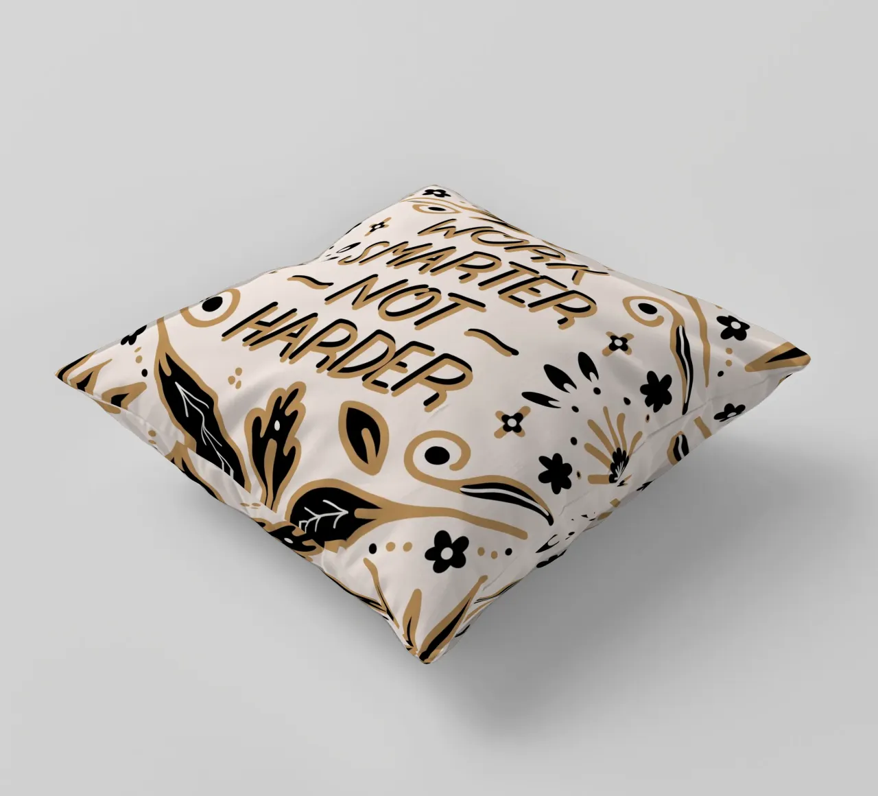 Work Smarter Not Harder cuscino da anisillustration