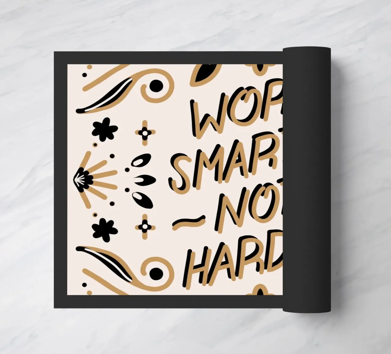 Work Smarter Not Harder doormat by anisillustration