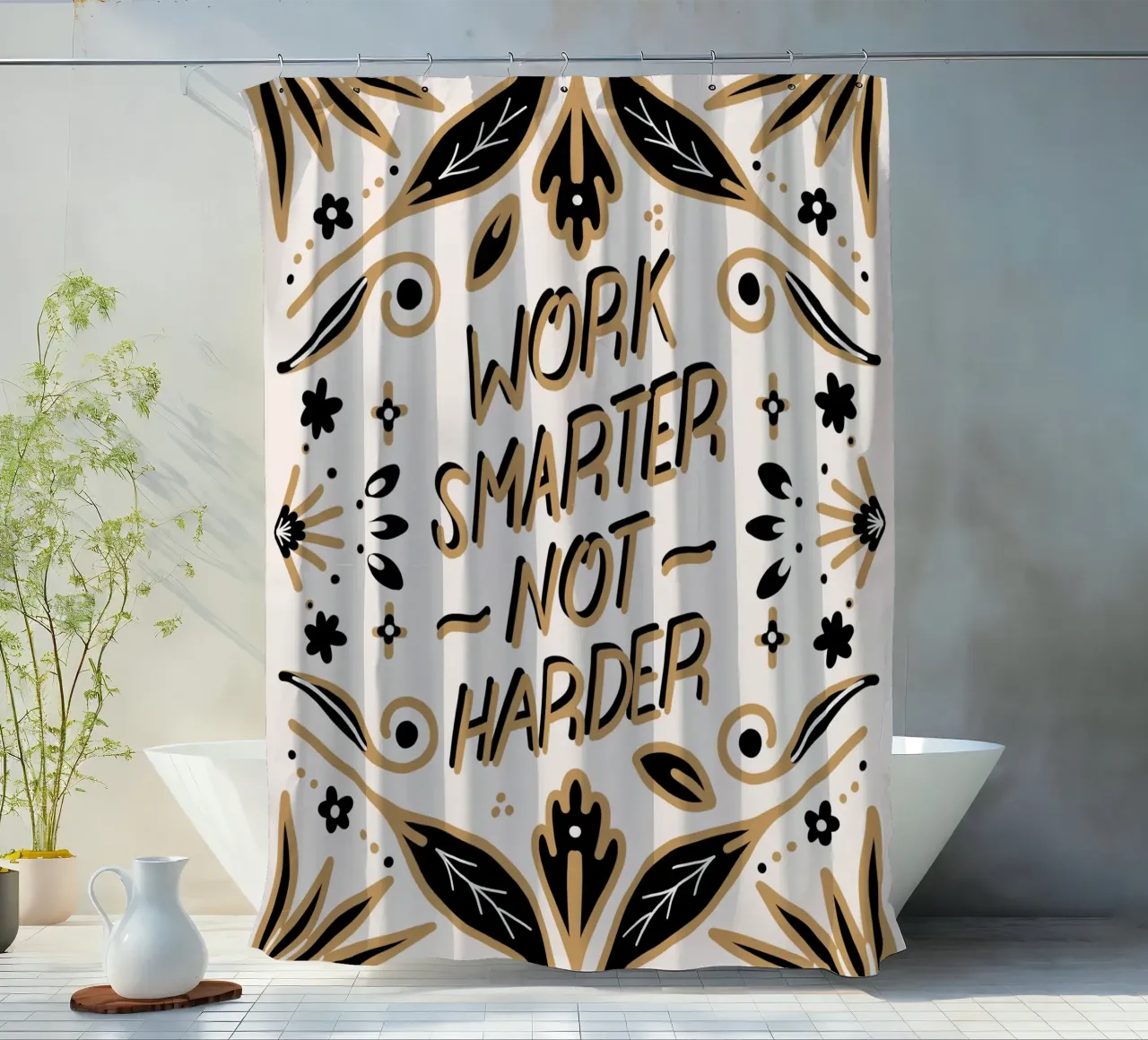 Work Smarter Not Harder tenda da doccia da anisillustration