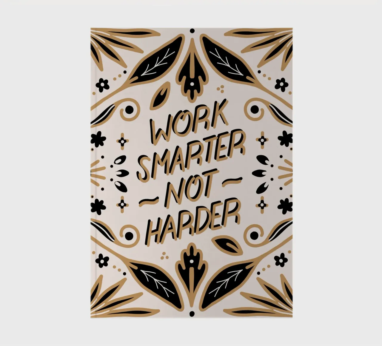 Work Smarter Not Harder notebook by anisillustration