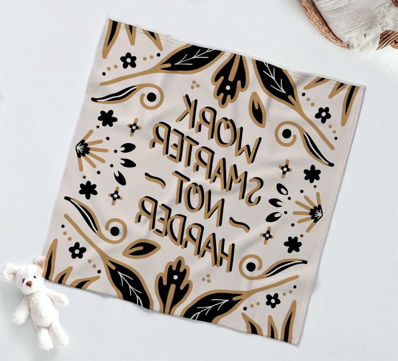 Work Smarter Not Harder Fleecedecke von anisillustration