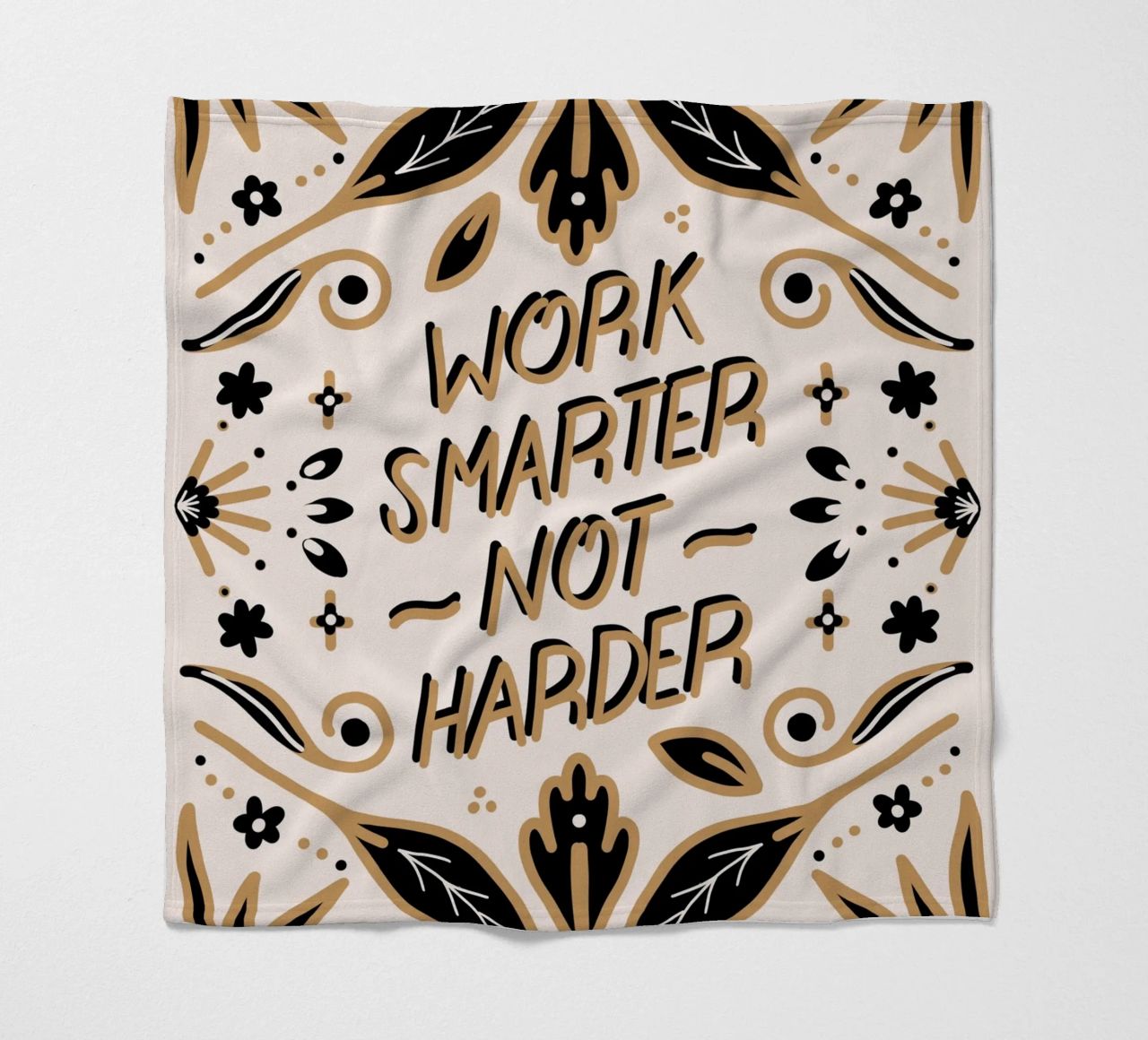 Work Smarter Not Harder Fleecedecke von anisillustration