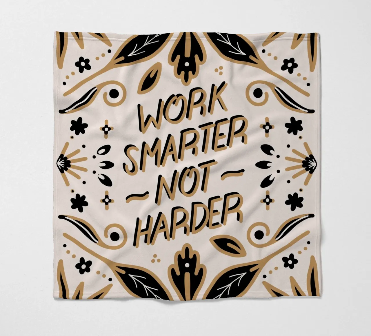 Work Smarter Not Harder fleece blanket by anisillustration