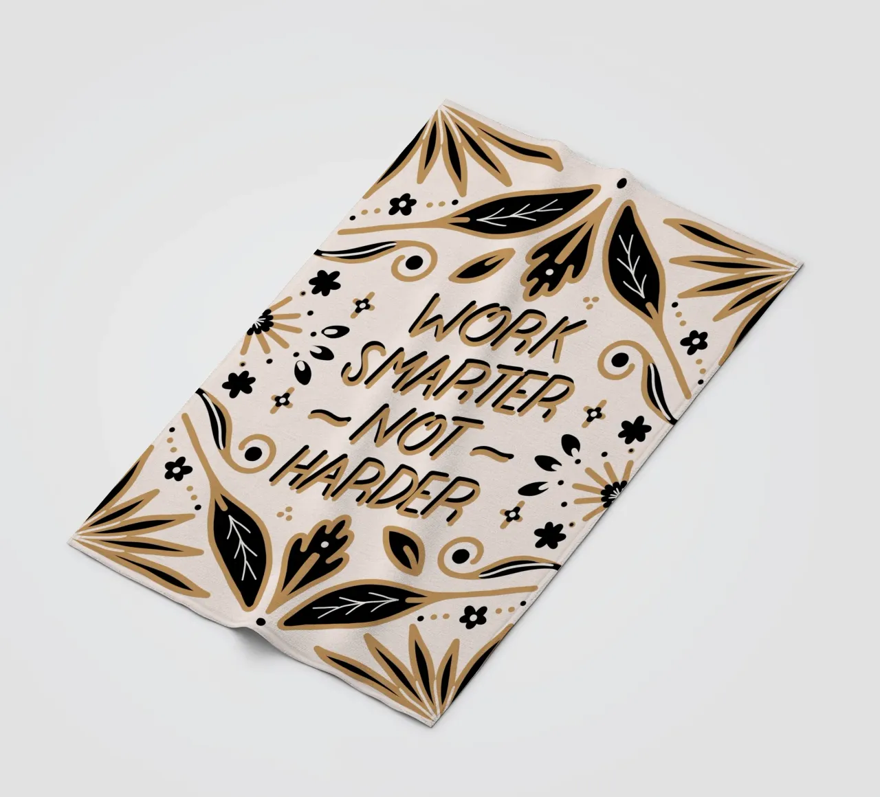 Work Smarter Not Harder fleece blanket by anisillustration
