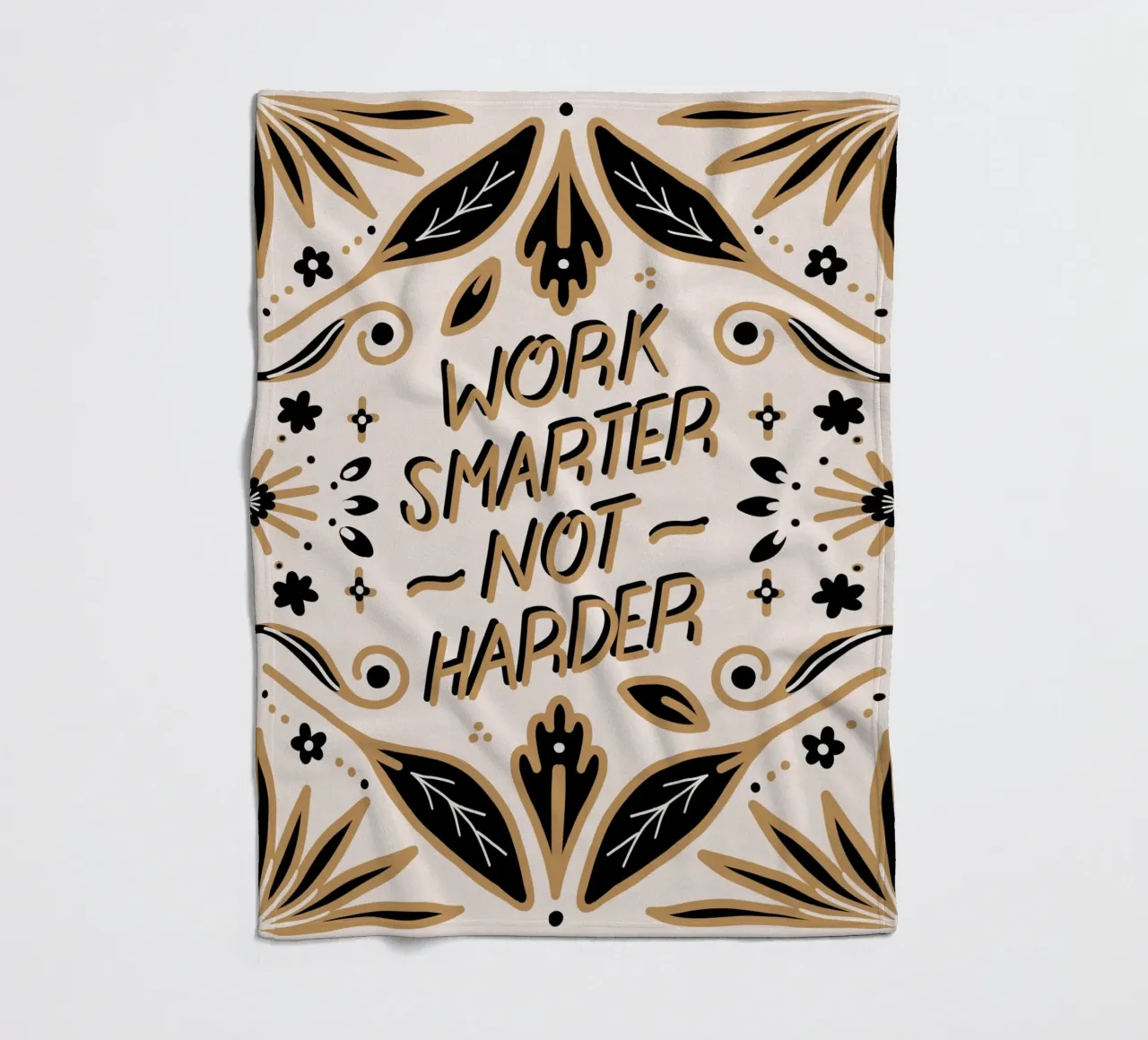 Work Smarter Not Harder fleecedeken van anisillustration