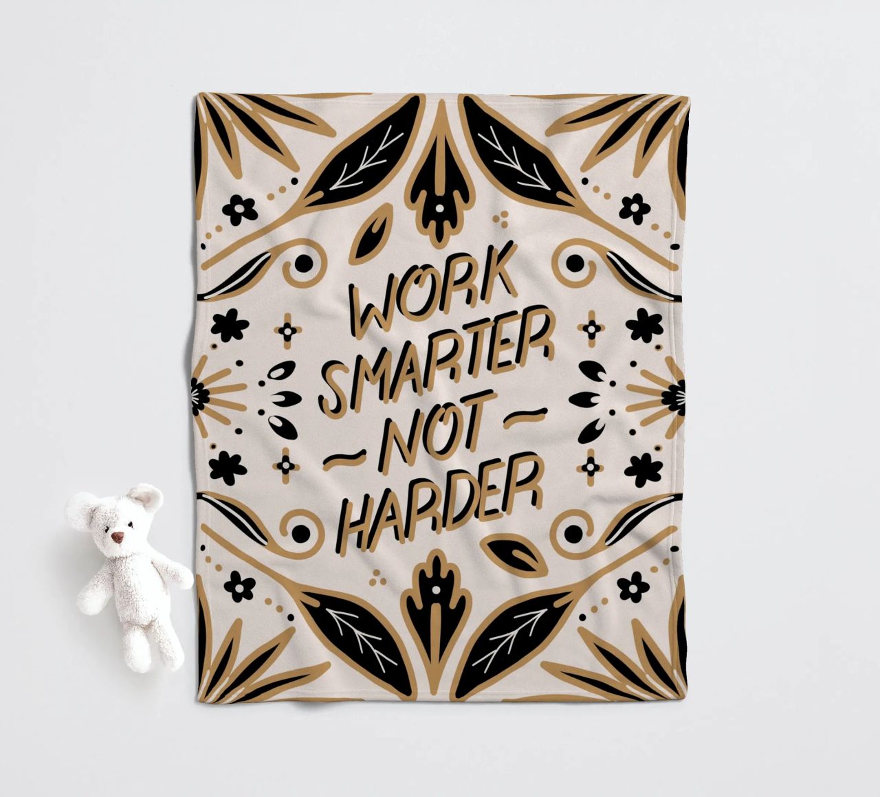 Work Smarter Not Harder Fleecedecke von anisillustration