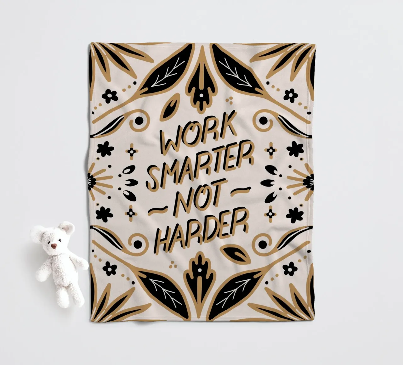 Work Smarter Not Harder coperta in pile da anisillustration