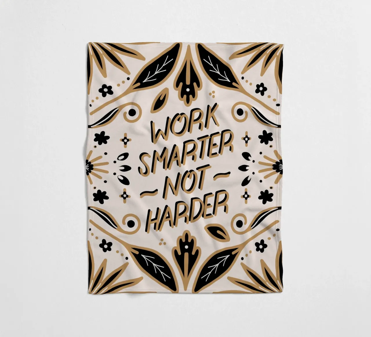 Work Smarter Not Harder fleece blanket by anisillustration