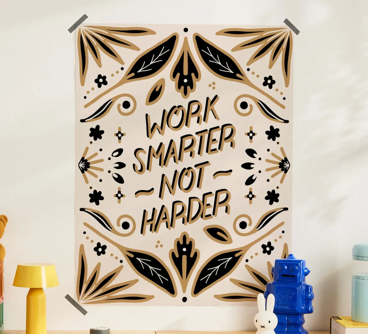 Work Smarter Not Harder carta hahnemühle da anisillustration