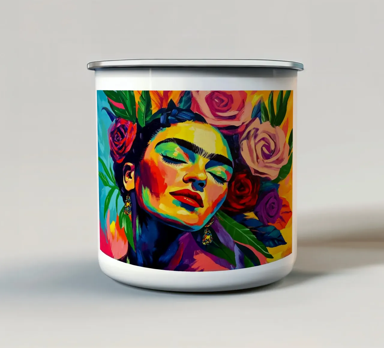 L'abbraccio floreale tazza in smalto da Modern Muse